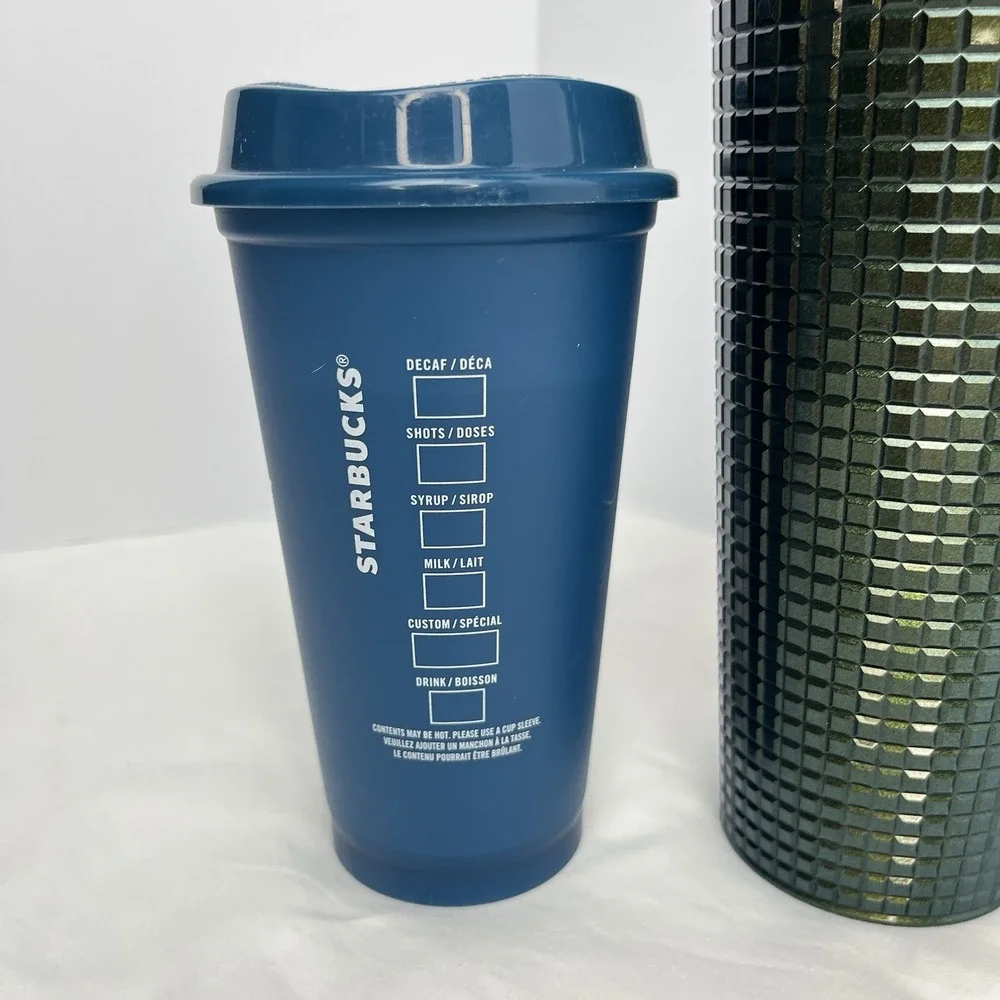 Starbucks Cup Lot Winter Green Grid Tumbler Color Change Confetti Blue Mushrooms